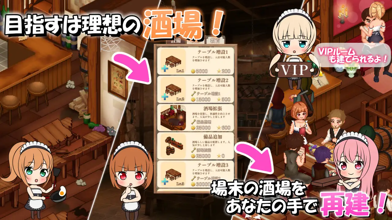 【PC/SLG】 梦幻酒馆与秘密 夢見る酒場と秘密の調教 +RenpyThief机翻工具 [1G]