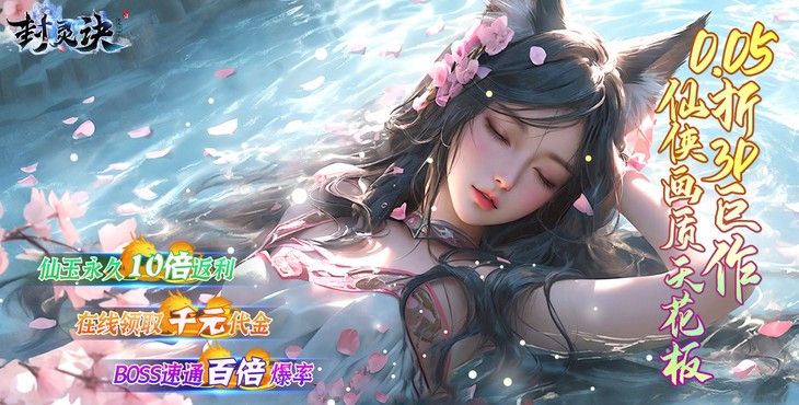 【11-04 10:00 火爆新服】封灵诀（0.05十倍返利免单版）I 武侠放置 I 安卓+IOS 【整合兑换码】